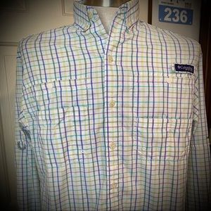 Columbia PFG Long Sleeve Fishing Button Down- Sz S